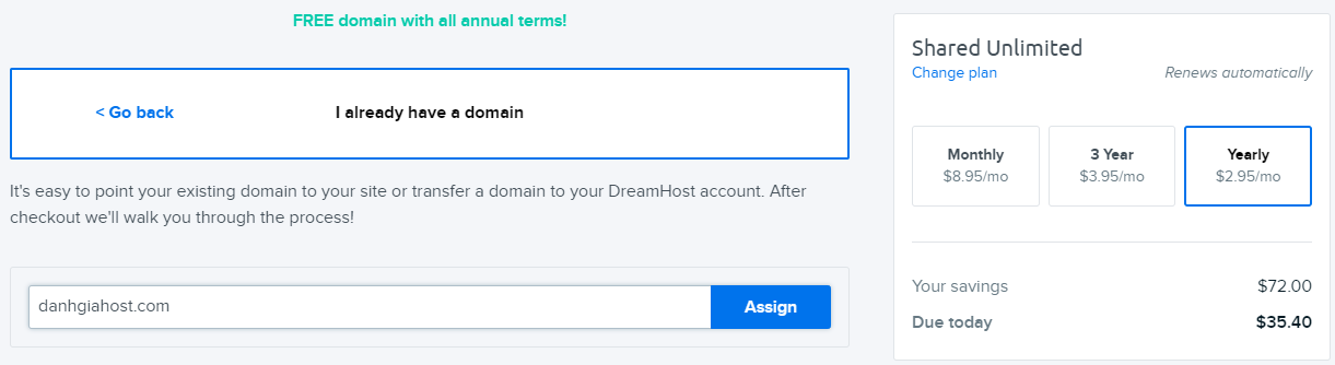 DreamHost khuyến mãi, giảm đến 79% cho gói unlimited shared hosting