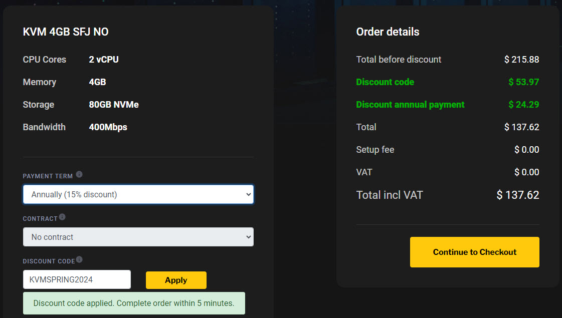TerraHost: Giảm 25% giá tất cả các gói KVM VPS tạị Na Uy và Amsterdam