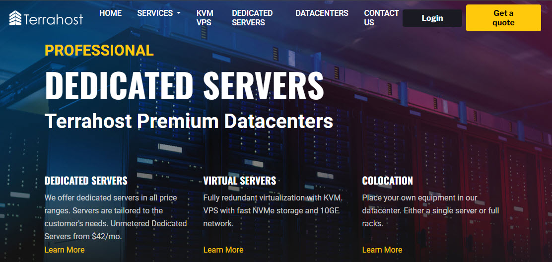 TerraHost: Giảm 25% giá tất cả các gói KVM VPS tạị Na Uy và Amsterdam