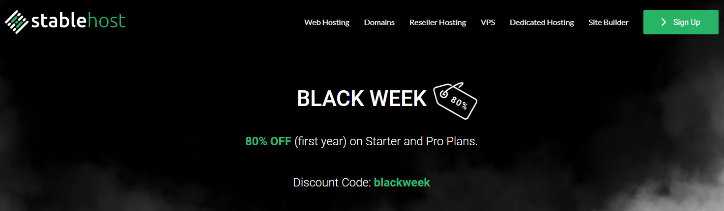 Black Friday 2024: StableHost giảm giá đến 70%