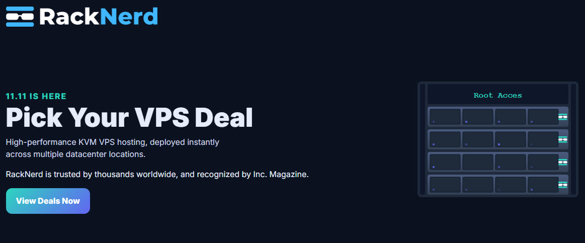 RackNerd tung khuyến mãi 11.11: VPS KVM chỉ từ $10.76/năm – “Rẻ Vô Địch” hay “Tiền Nào Của Nấy”?